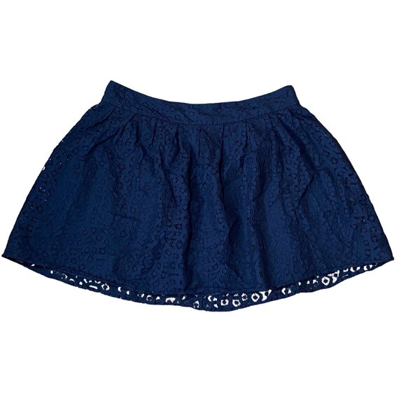 BANANA REPUBLIC BLACK LINED EYELET MINI SKIRT, 12, ALL OCCAISONS - Picture 1 of 6